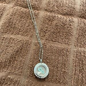 Origami Owl necklace, locket and charms